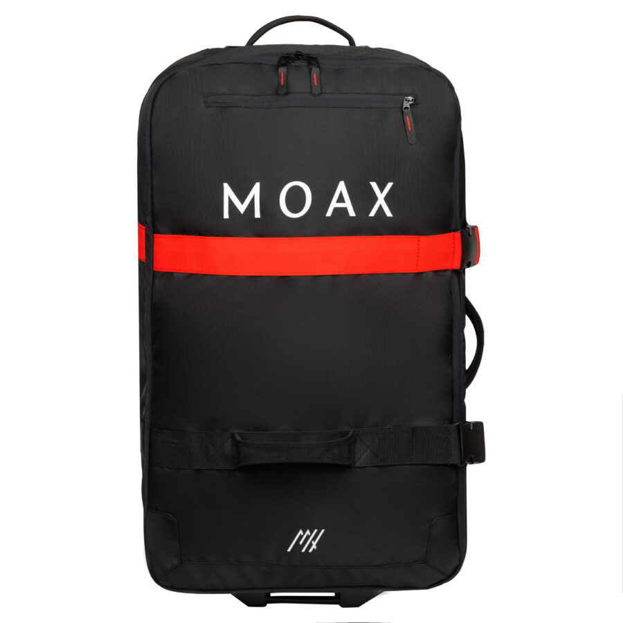 R401-10000 Сумка дорожная на колесах MOAX Traveller, р. 100 л., цв. черный-красный