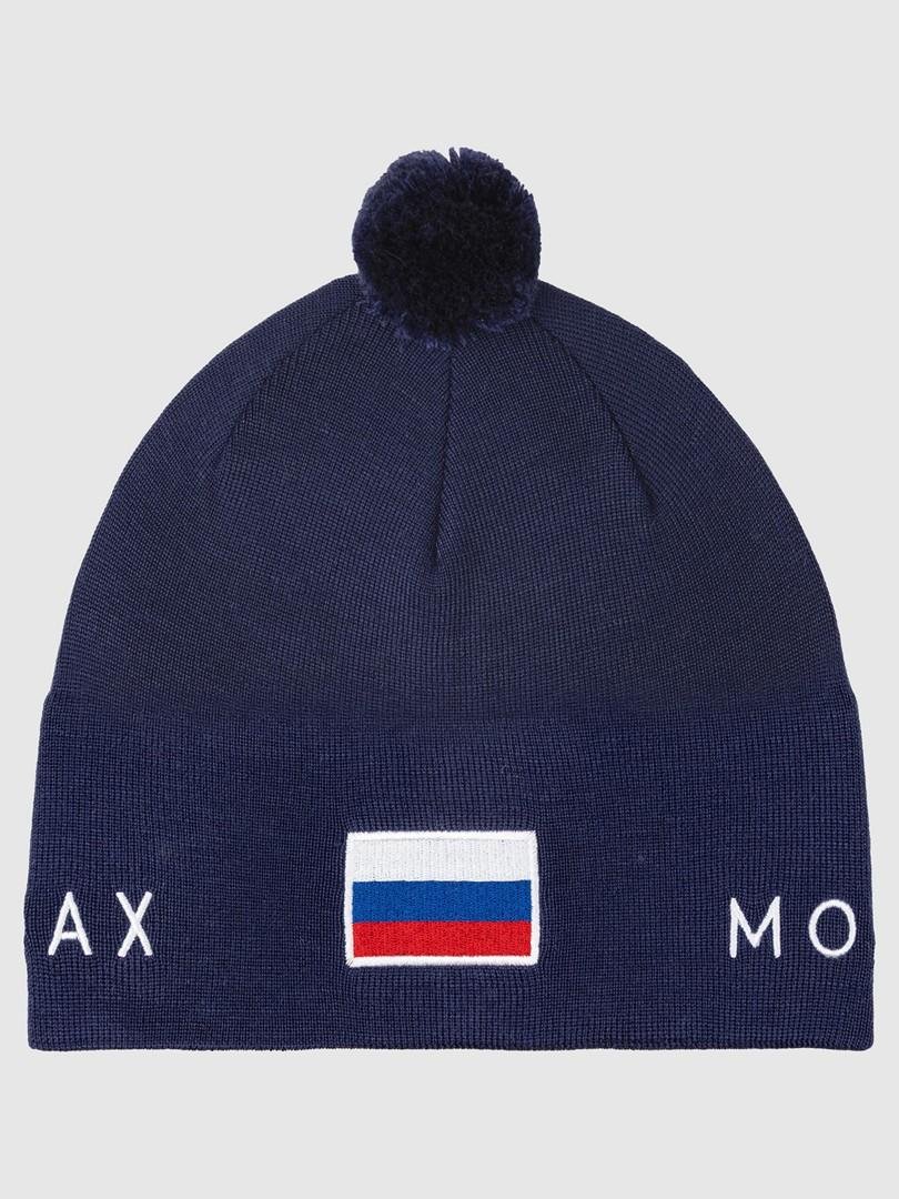23573M-75400 Шапка унисекс MOAX Tradition Sport с флагом, цв. синий