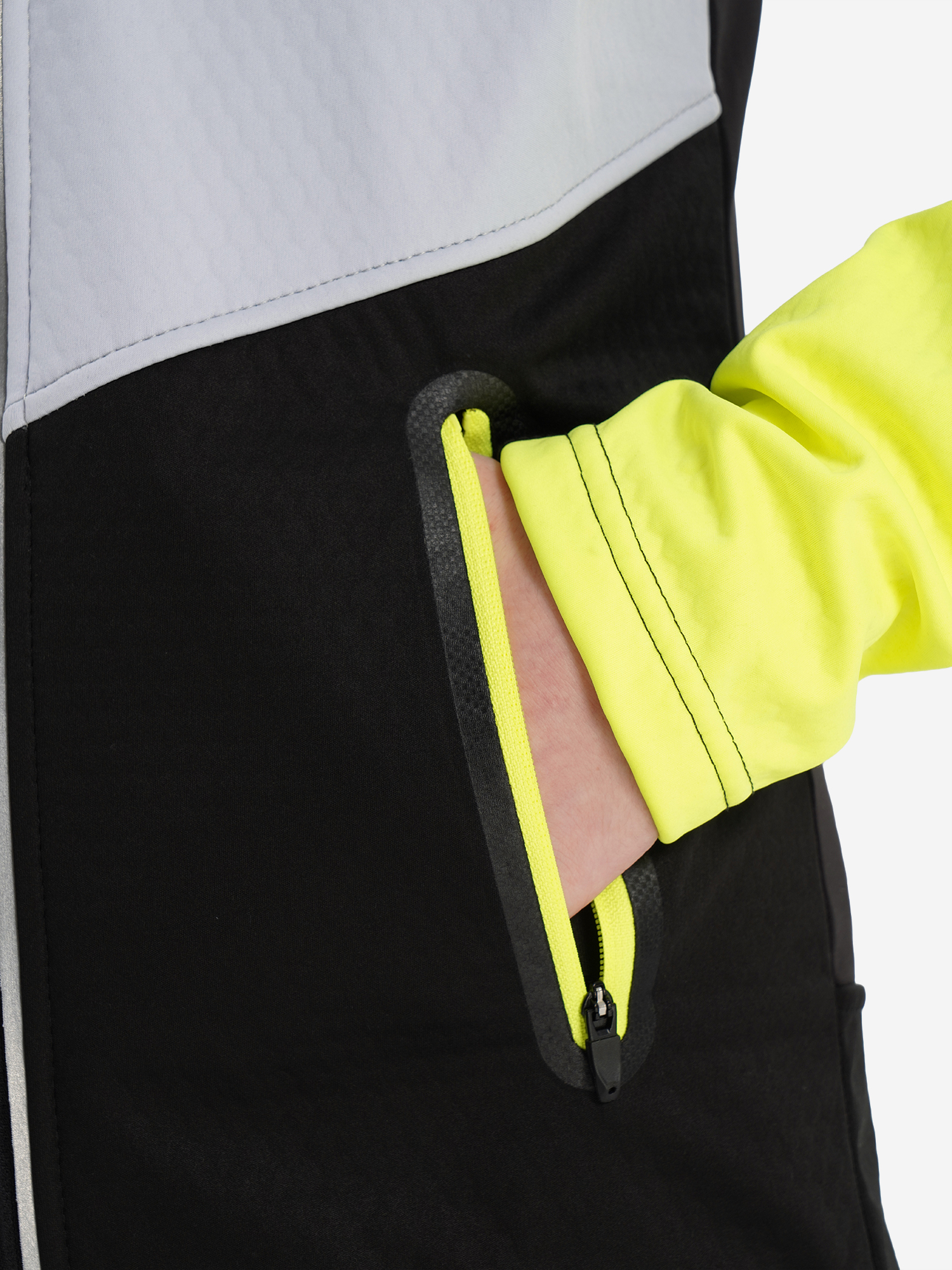 GR8032-109 Куртка детс. Fischer Softshell Warm, цв. черный-серый