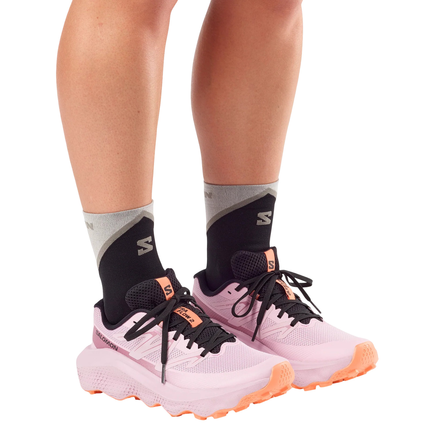 L49228300 Кроссовки жен. SALOMON Ultra Flow 2 Dawn (трейловые), цв. розовый/ черный/ колар