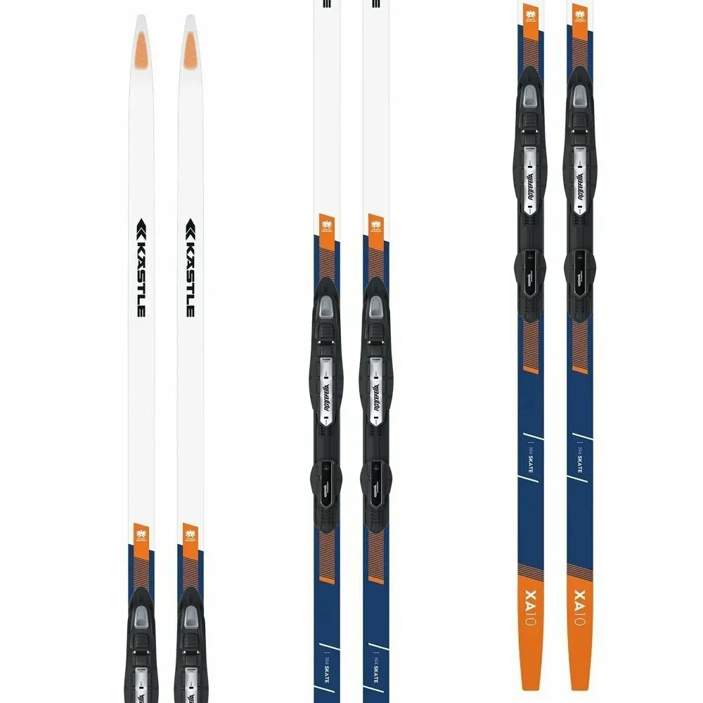 KA100 Лыжи беговые KASTLE Classic XA10 SKIN PACKAGE Plus MEDIUM NIS+Крепление TOURING AUTO NNN