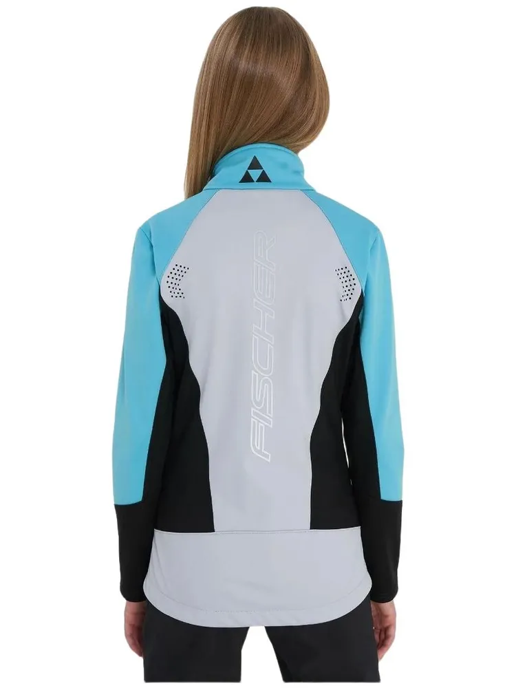 GR8131-400 Жилет детс. FISCHER Softshell Warm, цв.бирюзовый-черный