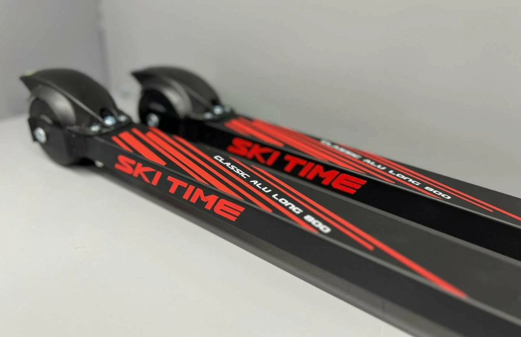22378 Лыжероллеры SKI TIME Classic Ski roller удлинен.Alu L 800 mm, 70*50 резина медленные колеса №3