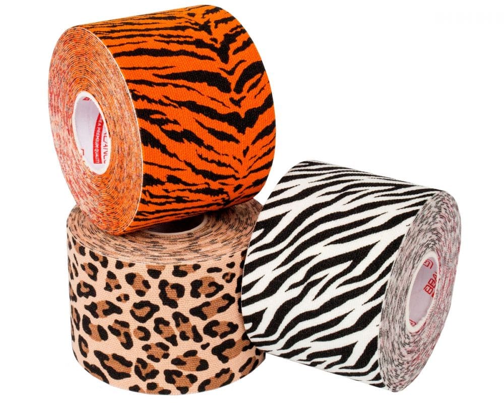 00-00000095 Тейп (тейп-лента, кинезио) SILK BB 5 см×5 м, цв. тигр