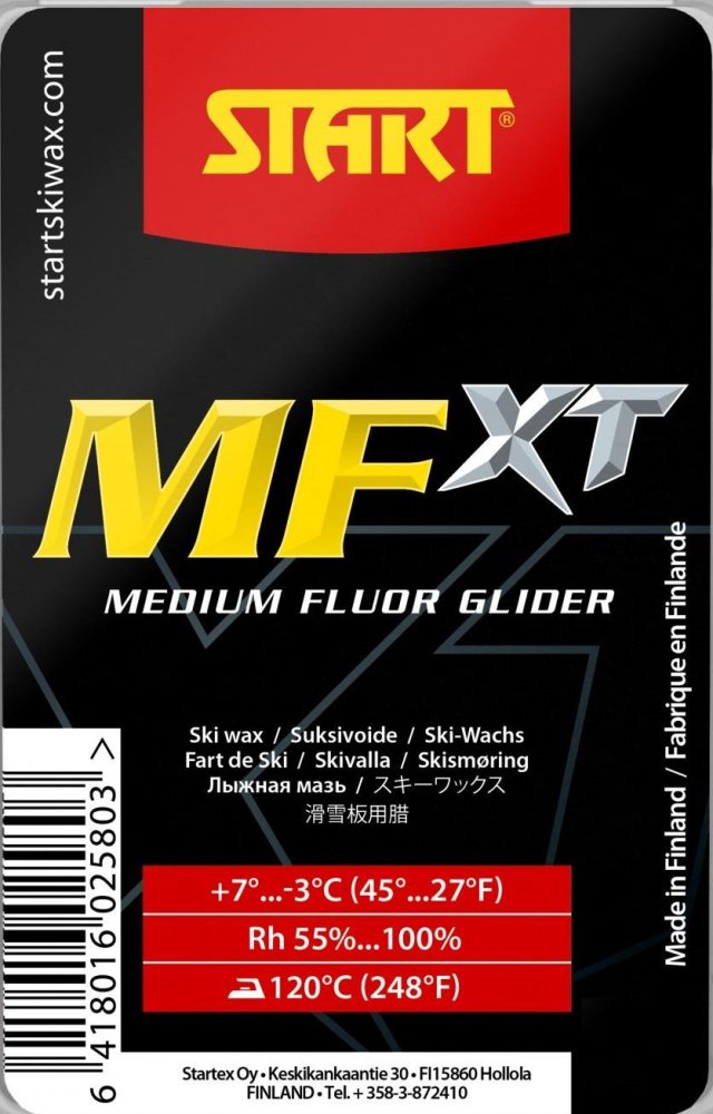 03810 900-180 Парафин (мазь скольжения) START MFXT (+7…-3С) 180 гр., цв. красный