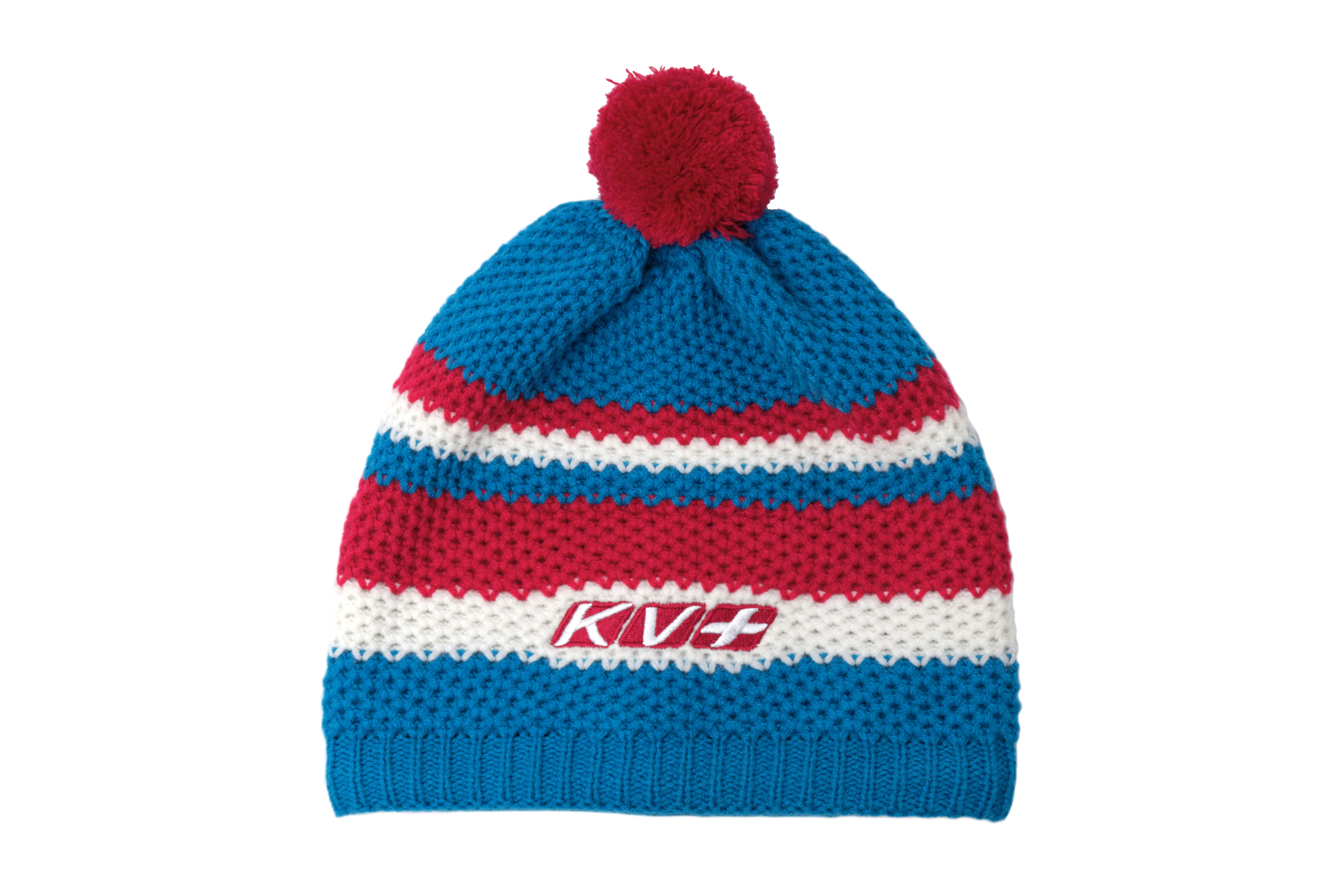 20A12-104 Шапочка KV+ Hat S.Moritz, цв. голубой/красный/белый