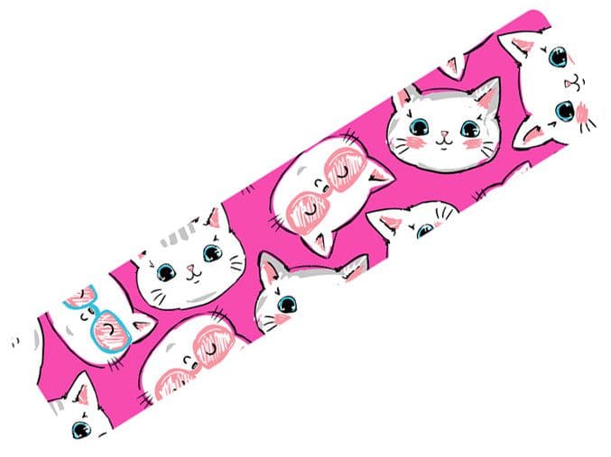 00-00000158 Тейп (тейп-лента, кинезио) SILK BB 5 см×5 м, цв. фиолетовые/ котята 