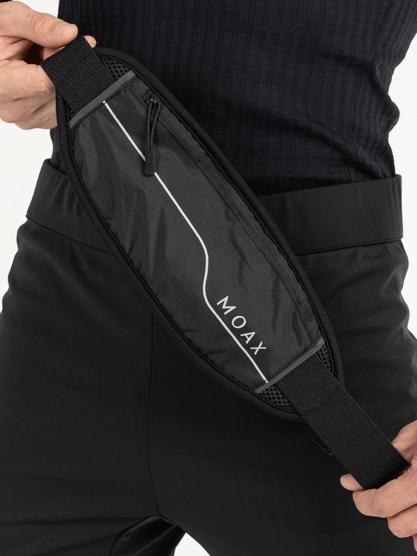 R201-10000 Сумка поясная MOAX Waist Run, цв. черный-белый