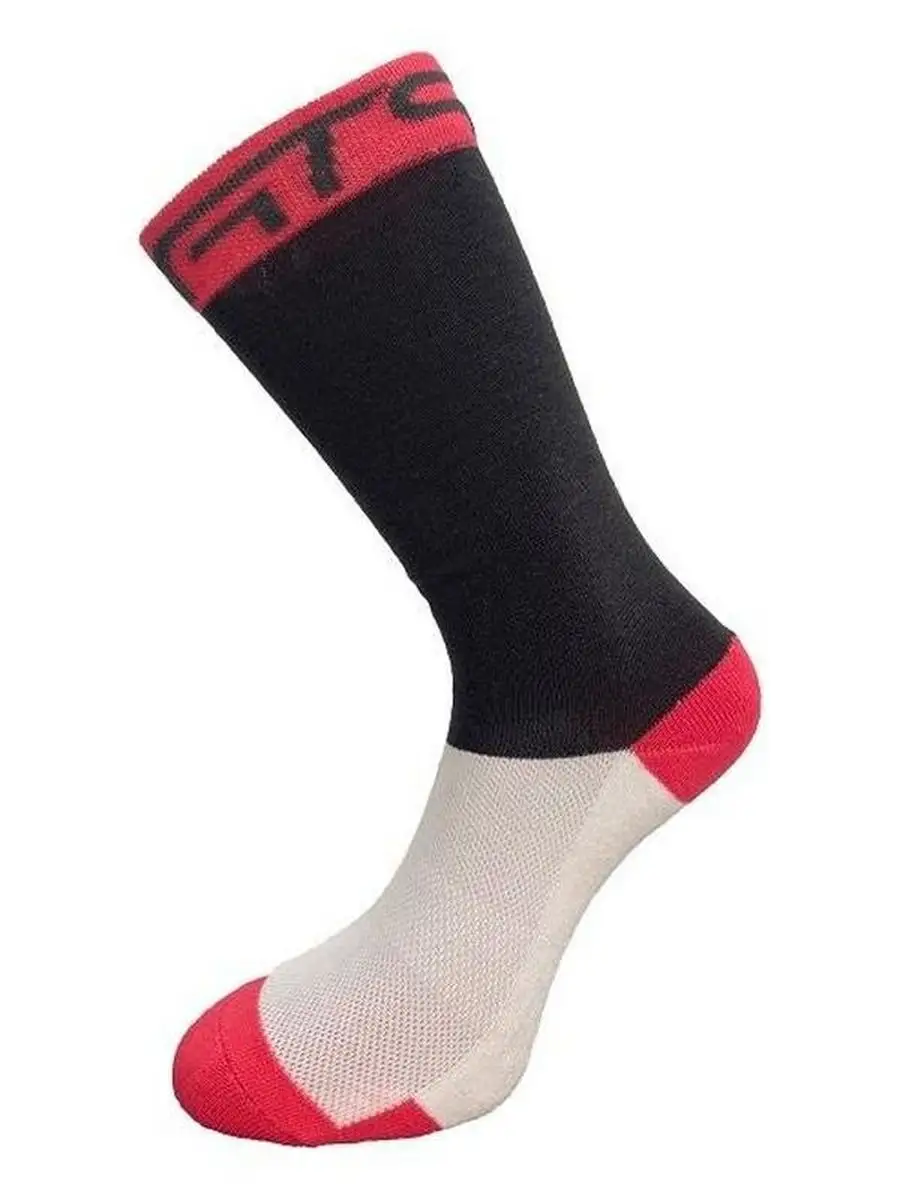901211L-35 Носки термо жен. GTS SportSocks, высокая посадка, цв. черный/ белый/ яр.розовый